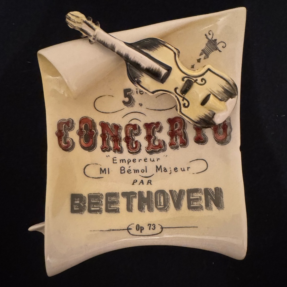 Vintage Beethoven Concerto Decorative Trinket Plate